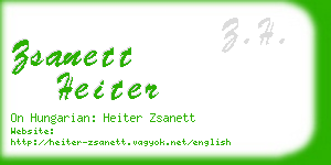 zsanett heiter business card